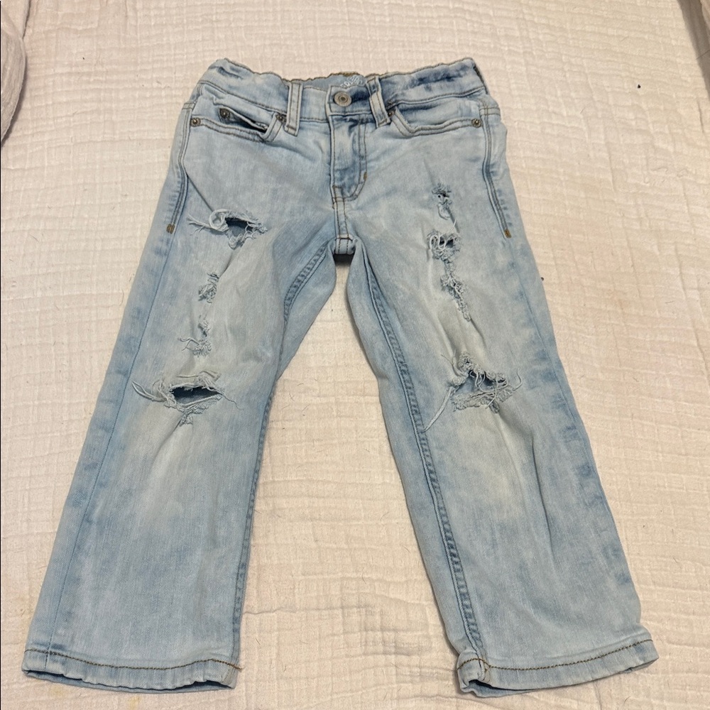 Kids Light Blue Distressed Jeans